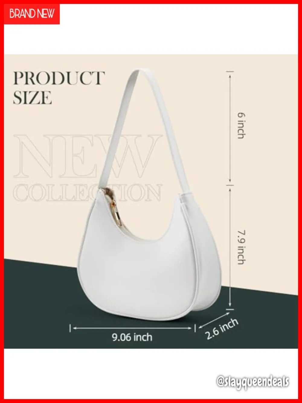 PU Leather Hobo Shoulder Bag Mini Clutch Purse with Zipper for Everyday Use